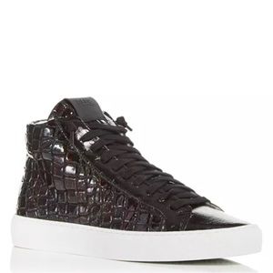 P448 Fantasy Glitter Croc Embossed High Top Sneakers Women’s Size 12